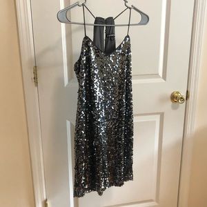 Express Sequin Shift Dress